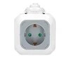 Orno Przedłużacz 4 krypčių prailgintuvas 2P+Z (schuko), 2xUSB įkroviklis, 1,4 m H05VV-F 3x1,5mm², pilkai baltas