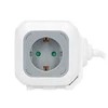 Orno Przedłużacz 4 krypčių prailgintuvas 2P+Z (schuko), 2xUSB įkroviklis, 1,4 m H05VV-F 3x1,5mm², pilkai baltas