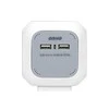 Orno Przedłużacz 4 krypčių prailgintuvas 2P+Z (schuko), 2xUSB įkroviklis, 1,4 m H05VV-F 3x1,5mm², pilkai baltas