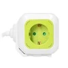 Orno Przedłużacz „Cube“ prailginimo laidas, 4 krypčių (Schuko) su 2xUSB įkrovikliu, 1,4 m, žalias