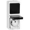 Orno Łącznik Vienpolis jungiklis + lizdas 2P+Z AQUATIC MINI IP 54 baltai juodas
