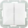 Orno Łącznik p/t schodowy podwójny Pearl, 10A, 250V, WP-2/5P, balta