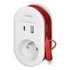 Orno Adapteris su USB įkrovikliu ir įkrovimo laidu (C tipo + „Lightning“), 1x2P+Z, 2xUSB (A+C tipo), maks. 3,4 A