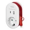 Orno Adapteris su USB įkrovikliu ir įkrovimo laidu (C tipo + „Lightning“), 1x2P+Z Schuko, 2xUSB (A+C tipo), maks. 3,4 A