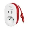 Orno Adapteris su USB įkrovikliu ir įkrovimo laidu (C tipo + „Lightning“), 1x2P+Z, 2xUSB (A+C tipo), maks. 3,4 A