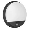 Sieninis šviestuvas Orno AGAT LED 10W, sodo šviestuvas su judesio jutikliu, 140°, 800lm, IP54, 4000K, juodas