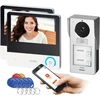 Orno AVONI MULTI, komplektas wideodomofonowy dwurodzinny 4-żyłowy, 7", Wi-Fi dual band, ekran dotykowy, 2K, RFID