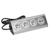 Orno Lizdas Baldai, virtuvės lizdas su USB įkrovikliu, tvirtinamas „Velcro“ juosta su 1,5 m laidu - 3x2P+Z, 2xUSB, INOX su 1,5 m laidu.