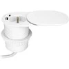 Orno Lizdas Baldinis lizdas Ø6cm, įleidžiamas į stalviršį su stumdomu dangteliu, USB įkrovikliu ir 1,9m laidu, 1x2P+Z (prancūziškas), 2xUSB (A+C tipo; PD20W), baltas
