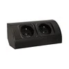 Orno Lizdas Baldinis lizdas be jungiklio, 2x2P+Z, juodas