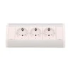 Orno Lizdas Baldinis lizdas 3x2P+Z, schuko, baltas-sidabrinis