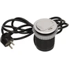 Orno Lizdas Baldų lizdas - 6 cm, įleidžiamas į stalviršį, su dangteliu, USB įkrovikliu ir 1,8 m laidu, 1x2P+Z, 1xUSB