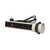Orno Lizdas Baldų lizdas, ištraukiamas iš stalviršio, Ø6 cm, su USB įkrovikliu, spyna ir 1,8 m laidu, 3x2P+Z