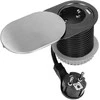 Orno Lizdas Baldinis lizdas Ø6cm, įleidžiamas į stalviršį su stumdomu dangteliu, USB įkrovikliu ir 1,9m laidu, 1x2P+Z (Schuko), 2xUSB (A+C tipo; PD20W), sidabrinis