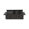 Orno Lizdas Baldų lizdas, įleidžiamas į stalviršį, su storu kraštu, 2x2P+Z, 3 USB prievadai, juodas