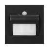 Orno DRACO LED NEW 1.5W, įleidžiamas laiptų šviestuvas, 12VDC, 30lm, 6000K, juodas, su judesio ir prieblandos jutikliu