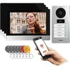 Orno GAYD MULTI4, keturių šeimų vaizdo domofono rinkinys, 2 laidų, 8 colių Wi-Fi, jutiklinis ekranas, 2 MP Full HD, RFID