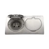 Orno Įleidžiamas kištukinis lizdas 2x250V OR-AE-1398, inox