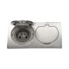 Orno Įleidžiamas kištukinis lizdas 2x250V OR-AE-1398, inox