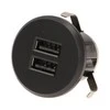 Orno Įkroviklis 2xUSB 3.4A įkroviklis, įleidžiamas, juodas