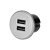 Orno Įkroviklis 2XUSB 3.4A įkroviklis, įleidžiamas, sidabrinis