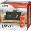 Orno Įleidžiamas baldų lizdas su USB įkrovikliu ir 1,5 m laidu, 1x2P+Z, 2xUSB (A tipas, 2.1A), plokščias frezuotas kraštas, juodas