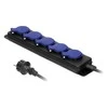 Atsparus purslams dirbtuvių prailginimas Orno IP44, 5 lizdai 2P + Z IP44, guminis, H05RR-F 3x1,5 mm, ilgis 5 m
