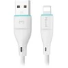 Orno Kabelis USB-A - „Lightning“ Miccell VQ-D06 laidas, 2.4A, 1m, baltas