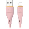 Orno Kabelis USB-A - Lightning Miccell VQ-D06, 2,4A, 1m, rožinė