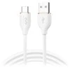 USB-A - USB-C kabelis Miccell VQ-D09, 3A, 1,5 m, baltas