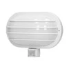 Sieninis šviestuvas Orno LASO, sodo šviestuvas su 180° judesio jutikliu, 1x60W, E27, IP44, plastikinis, baltas