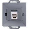 Gniazdo Antracito spalvos RJ45 Cat5 lizdas Pearl