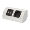 Orno Lizdas Baldinis lizdas 1x2P+Z, 2xUSB, schuko versija