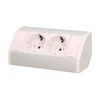 Orno Lizdas Baldinis lizdas 2x2P+Z, schuko, baltas-sidabrinis