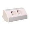 Orno Lizdas Baldinis lizdas 2x2P+Z, schuko, baltas-sidabrinis