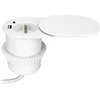Orno Lizdas Baldinis lizdas Ø6cm, įleidžiamas į stalviršį su stumdomu dangteliu, USB įkrovikliu ir 1,9m laidu, 1x2P+Z (prancūziškas), 2xUSB (A+C tipo; PD20W), baltas
