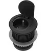 Orno Lizdas Baldinis lizdas Ø6cm, įleidžiamas į stalviršį, su dangteliu, USB įkrovikliu ir 1,9m laidu, 1x2P+Z (prancūziškas), 1xUSB (C tipo; 20W), juodas