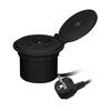 Orno Baldų lizdas? 8 cm įleistas į stalviršį su indukciniu įkrovikliu, USB įkroviklis su 2 lizdais A ir C, kabelio įvorė su 1,8 m laidu, 1x2P + Z, 2xUSB 2,4A 5V, juoda