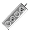 Orno Lizdas Baldai, virtuvės lizdas, montuojamas su „Velcro“ 4x2P+Z schuko, INOX su 1,5 m laidu.