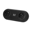 Orno Lizdas Baldinis lizdas su tvirtinimo laikikliu, USB įkroviklis, 2 lizdai 2P+Z, 2xUSB, laidas 3x1.0mm² - 1.5m, juodas