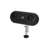 Orno Lizdas Baldinis lizdas su tvirtinimo laikikliu, USB įkroviklis, 2 lizdai 2P+Z, 2xUSB, laidas 3x1.0mm² - 1.5m, juodas