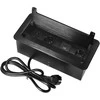 Gniazdo Lizdas Į stalviršį įleidžiamas baldų lizdas su plokščiu frezuotu kraštu, dulkių šepetėliu ir 1,5 m laidu, 2x2P+Z (prancūziškas), 2xUSB (A+C tipo; 3,6A), 2xNET, juodas