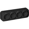 Orno Lizdas Keturgubas „ToDo“ lizdas 2P+Z IP20, 16A, 230V AC, juodas, 8 vnt.
