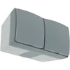 Orno Lizdas Dvigubas lizdas 2x2P+Z AQUATIC PRO IP 55 grafito pilkas 5 vnt.