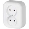 Gniazdo Lizdas Dvigubas lizdas be išvado 2x2p 16A, 250V, su ventiliatoriumi, baltas
