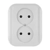 Gniazdo Lizdas Dvigubas kištukinis lizdas 2x2p 16A, 250V, TOPAZ, baltas