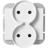 Gniazdo Lizdas Dvigubas lizdas 2x2P Onyx, 16A, 250V, PT-5OR, baltas