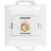 Gniazdo Lizdas Viengubas F tipo Pearl lizdas, TV/FF/P1, baltas