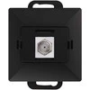 Gniazdo Lizdas Viengubas F tipo Pearl lizdas, TV/F-F1/P1, juodas
