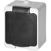 Orno Lizdas Viengubas lizdas 2P+Z AQUATIC MINI IP 54, baltas ir juodas